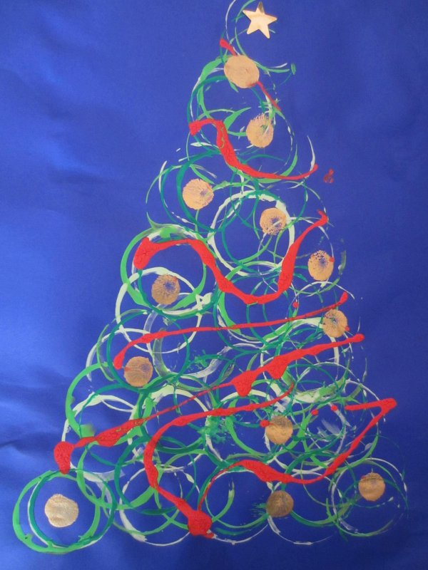 Peinture d'un sapin de no&euml;l