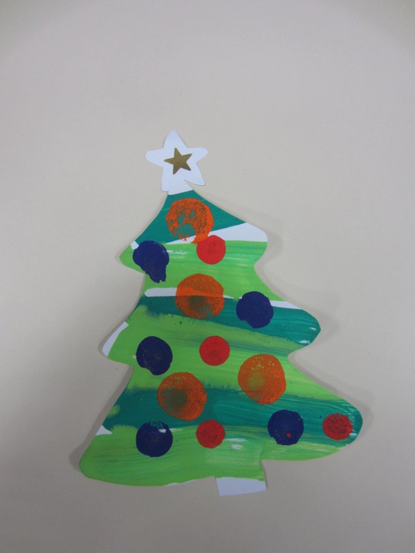 Peinture d'un sapin de no&euml;l