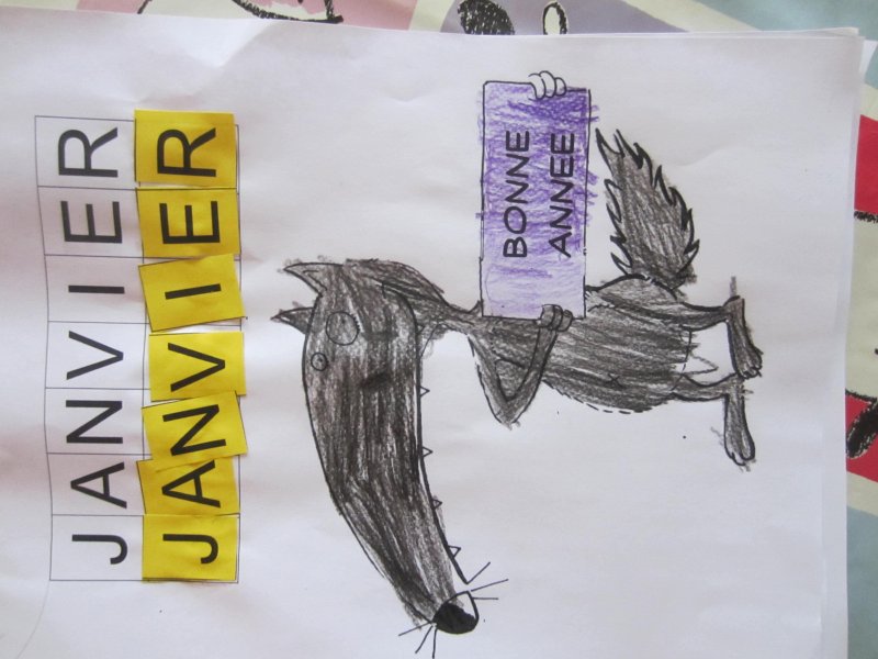 coloriage janvier 
